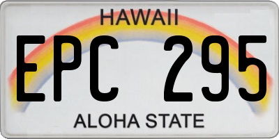 HI license plate EPC295