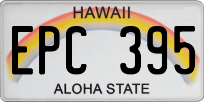 HI license plate EPC395