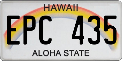 HI license plate EPC435