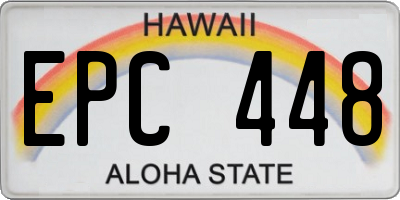 HI license plate EPC448