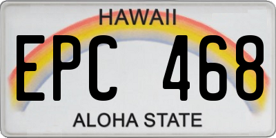 HI license plate EPC468