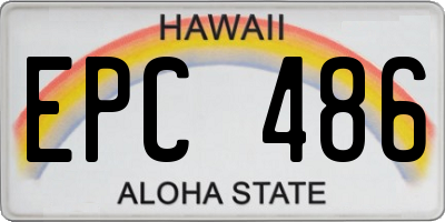 HI license plate EPC486