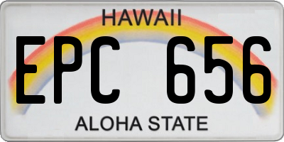 HI license plate EPC656