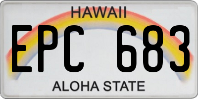 HI license plate EPC683