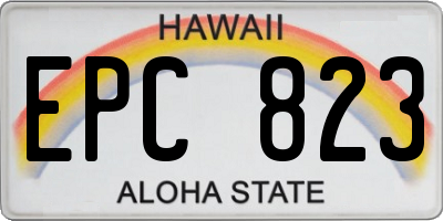 HI license plate EPC823