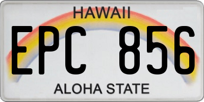 HI license plate EPC856