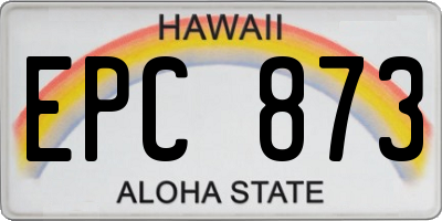 HI license plate EPC873