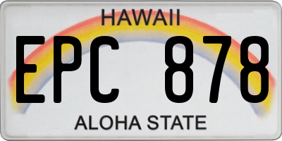 HI license plate EPC878