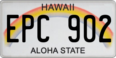 HI license plate EPC902