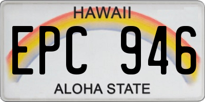 HI license plate EPC946