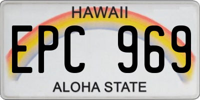HI license plate EPC969