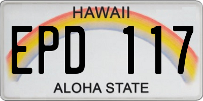 HI license plate EPD117