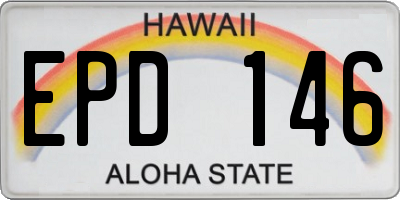 HI license plate EPD146