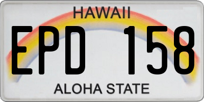 HI license plate EPD158