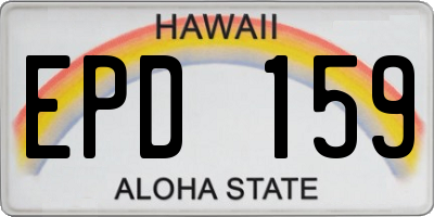 HI license plate EPD159