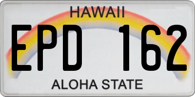 HI license plate EPD162