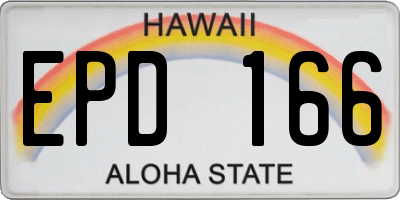 HI license plate EPD166