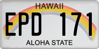 HI license plate EPD171