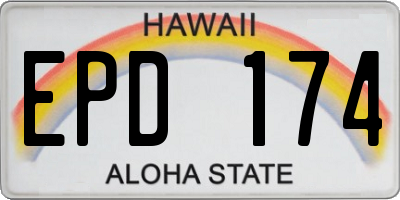 HI license plate EPD174