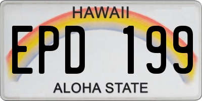 HI license plate EPD199