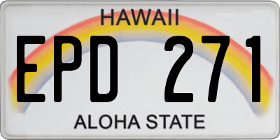 HI license plate EPD271
