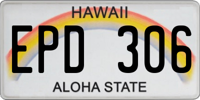 HI license plate EPD306
