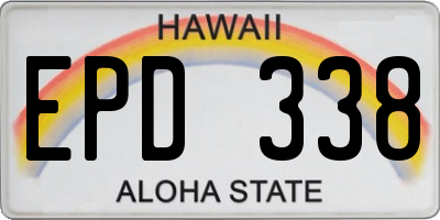 HI license plate EPD338