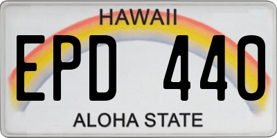HI license plate EPD440
