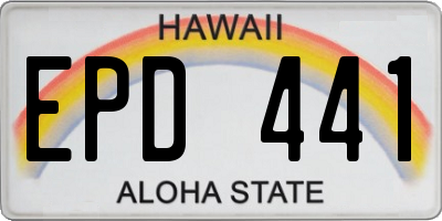 HI license plate EPD441