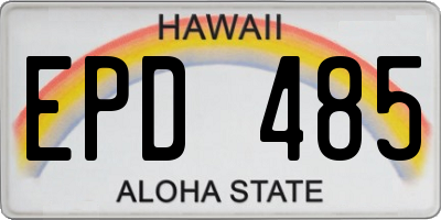 HI license plate EPD485