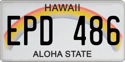 HI license plate EPD486