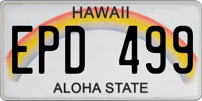 HI license plate EPD499