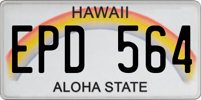 HI license plate EPD564
