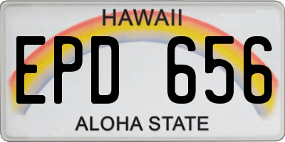 HI license plate EPD656