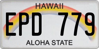 HI license plate EPD779