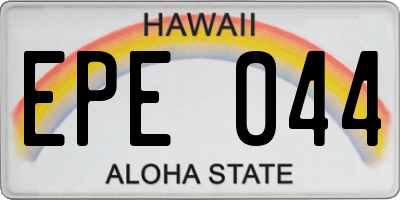 HI license plate EPE044