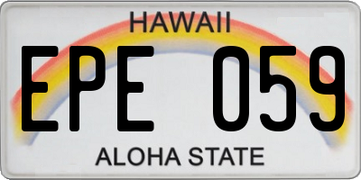HI license plate EPE059