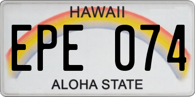 HI license plate EPE074