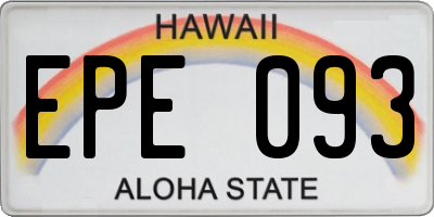 HI license plate EPE093