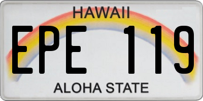 HI license plate EPE119