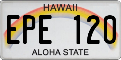 HI license plate EPE120