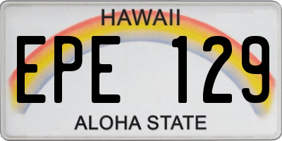 HI license plate EPE129