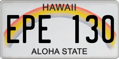 HI license plate EPE130