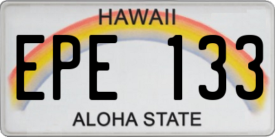 HI license plate EPE133