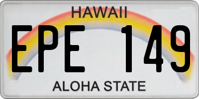HI license plate EPE149