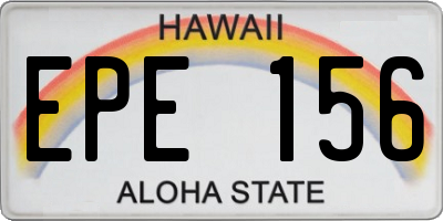 HI license plate EPE156
