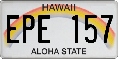 HI license plate EPE157