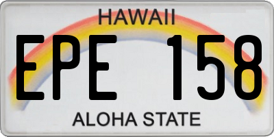 HI license plate EPE158
