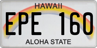 HI license plate EPE160