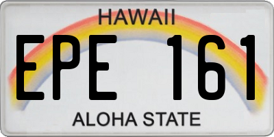 HI license plate EPE161